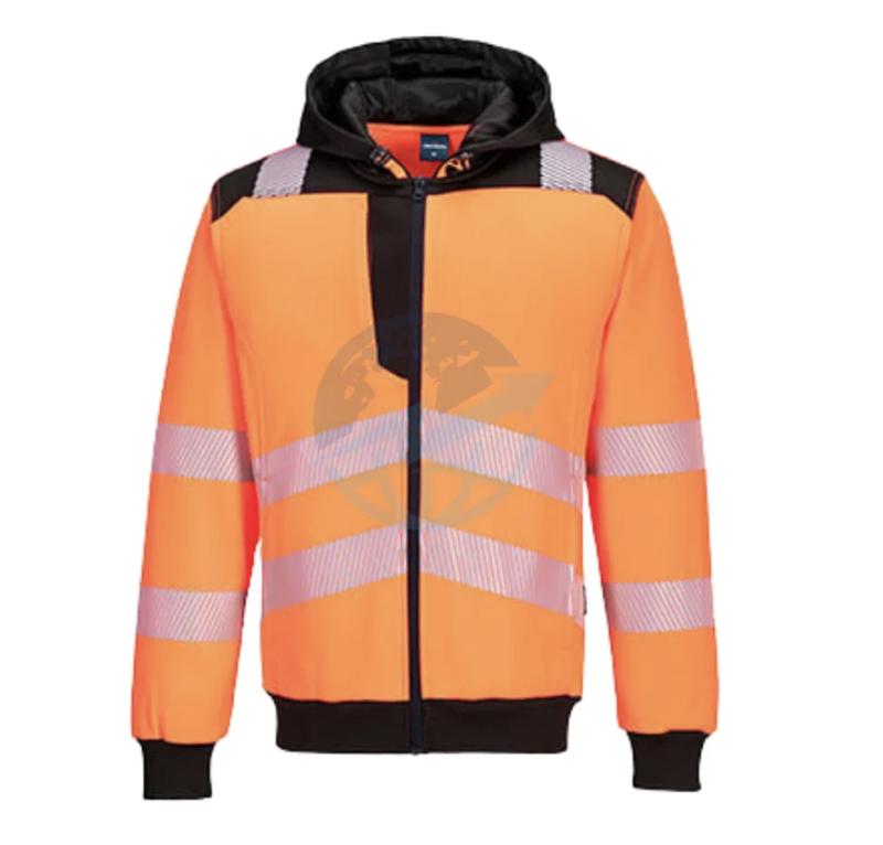 PW327 - PW3 - Sweat à capuche zippé Haute-Visibilité