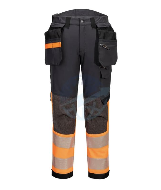 EV442 - Pantalon Stretch EV4 Haute-Visibilité Classe 1 avec Poches flottantes Démontables
